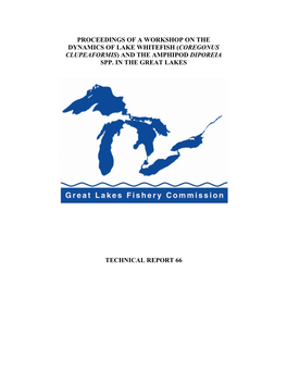 Proceedings of a Workshop on the Dynamics of Lake Whitefish (Coregonus Clupeaformis) and the Amphipod Diporeia Spp. in the Great Lakes