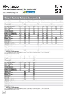 Hiver 2020 Ligne Horaires Valables Du 1Er Septembre Au 31 Décembre 2020 53