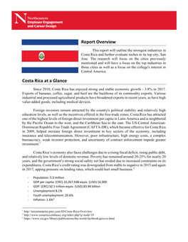 Report Overview Costa Rica at a Glance