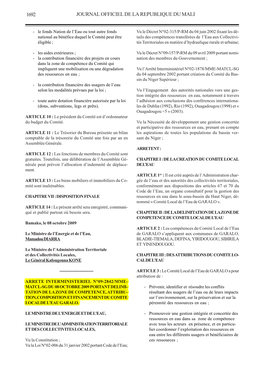 Journal Officiel De La Republique Du Mali 1692
