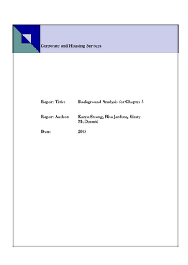 Appendix 5 Background Analysis for Chapter 5