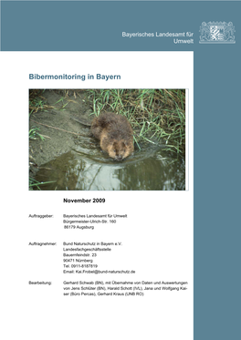 Bibermonitoring in Bayern 2008/2009