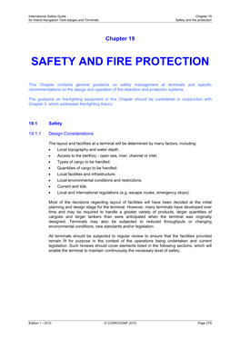 Safety and Fire Protection