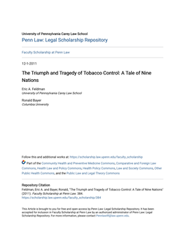 The Triumph and Tragedy of Tobacco Control: a Tale of Nine Nations