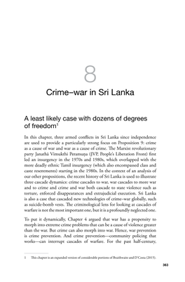 8. Crime–War in Sri Lanka