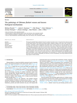 The Pathology of Chironex Fleckeri Venom and Known Biological Mechanisms