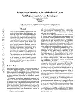 Categorizing Wireheading in Partially Embedded Agents