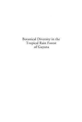 Botanical Diversity in the Tropical Rain Forest of Guyana
