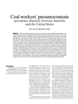 Coal Workers' Pneumoconiosis