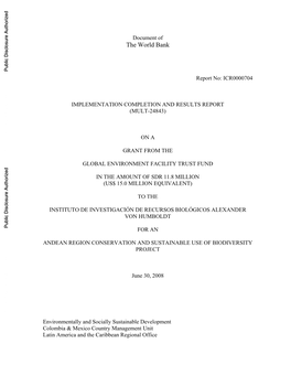 World Bank Document