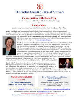 ESU New York Upcoming Events