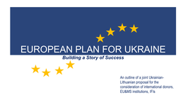 A European Plan for Ukraine