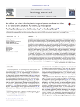 Ascaridoid Parasites Infecting in the Frequently Consumed Marine Fishes