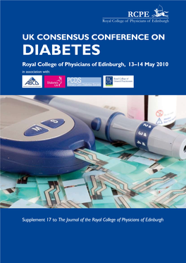 Diabetes Royal College of Physicians of Edinburgh, 13–14 May 2010 in Association With