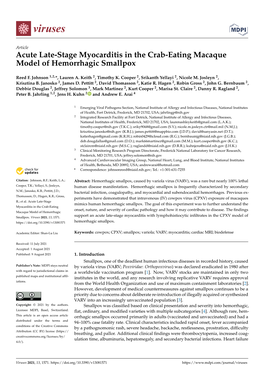 Acute Late-Stage Myocarditis in the Crab-Eating Macaque Model of Hemorrhagic Smallpox