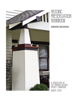 HISTORIC PRESERVATION HANDBOOK Norman, Oklahoma