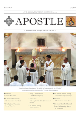 Editorial St. Bernard Novitiate Our Lady of Victories Mary's Mission