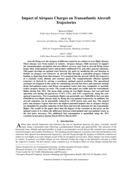 Impact of Airspace Charges on Transatlantic Aircraft Trajectories