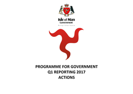 Programme for Government Q1 Reporting 2017 Actions