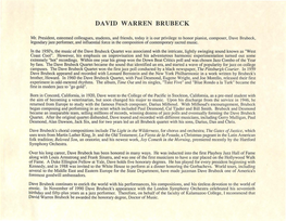 David Warren Brubeck