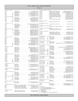 2005 Outdoor Stats.Qxd