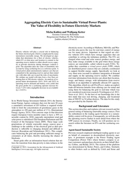 Aggregating Electric Cars to Sustainable Virtual Power Plants: the Value of Flexibility in Future Electricity Markets