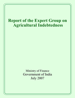 Report of the Expert Group on Agricultural Indebtedness 8 7 5 4
