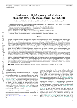 Luminous and High-Frequency Peaked Blazars: the Origin of the $\Gamma