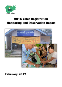 2016 Voter Registration Monitoring and Observation Report February