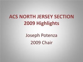 2009 NJ-ACS Annual Report Highlights