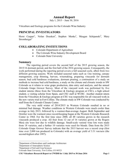 Development of Integrated Wine Grape Production 1