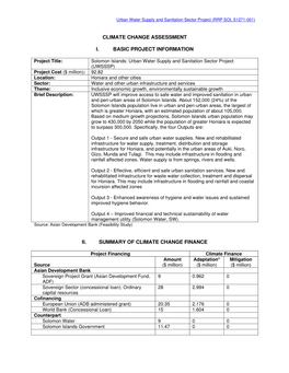 Climate Change Assessment