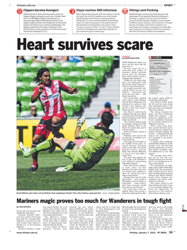 Mariners Magic Proves Too Much for Wanderers in Tough Fight