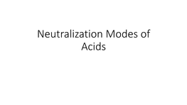 Neutralizaion Modes