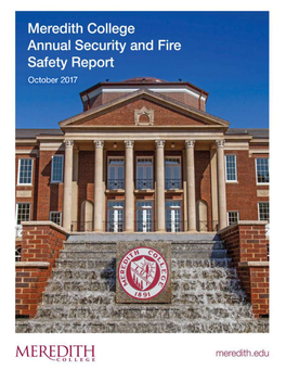 Meredith College Annual Security and Fire Safety Report 2016