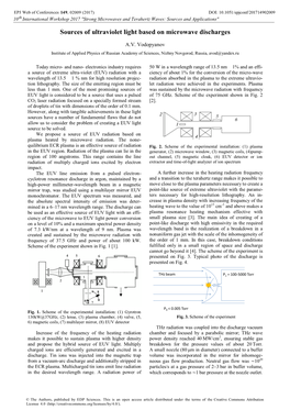 Sources of Ultraviolet Light Based on Microwave Discharges