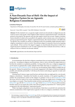 A Non-Doxastic Fear of Hell: on the Impact of Negative Factors for an Agnostic Religious Commitment