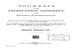 Journals Legislative Assembly