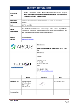 Document Control Sheet