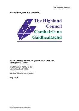 Annual Progress Report (APR)