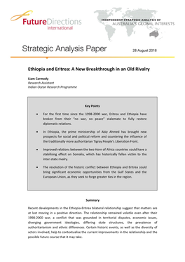 Ethiopia and Eritrea: a New Breakthrough in an Old Rivalry