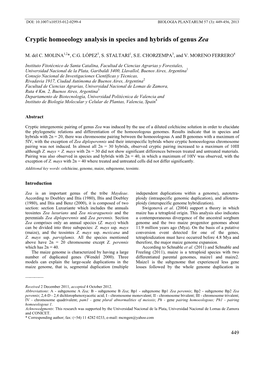 Cryptic Homoeology Analysis in Species and Hybrids of Genus Zea