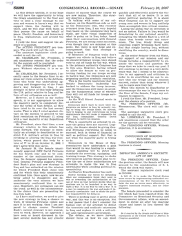 Congressional Record—Senate S2292