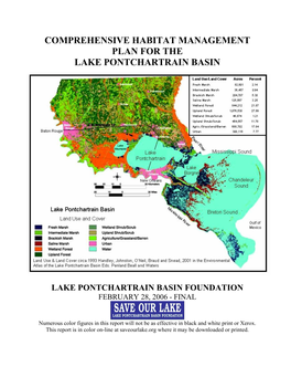 Comprehensive Habitat Management Plan for the Lake Pontchartrain Basin