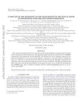 Arxiv:2102.03210V2 [Astro-Ph.CO] 10 May 2021