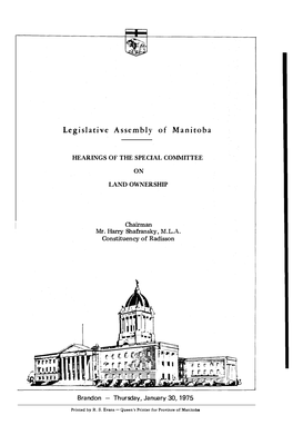 Legislative Assembly of Manitoba