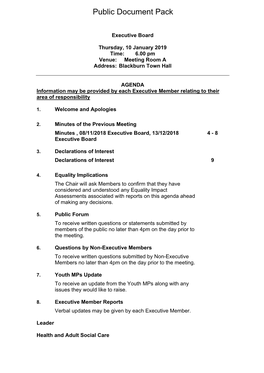 (Public Pack)Agenda Document for Executive Board, 10/01/2019 18:00