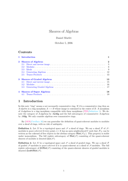 Sheaves of Algebras