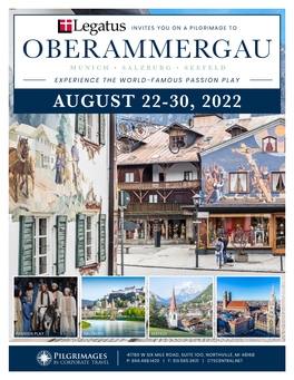 Oberammergau Munich • Salzburg • Seefeld