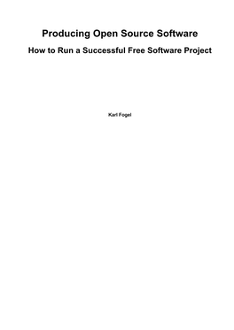 How to Run a Successful Free Software Project